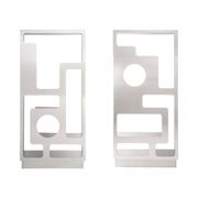 Pair of perforated stainless steel bookshelves by Capucine Cassaigne, France, 2026