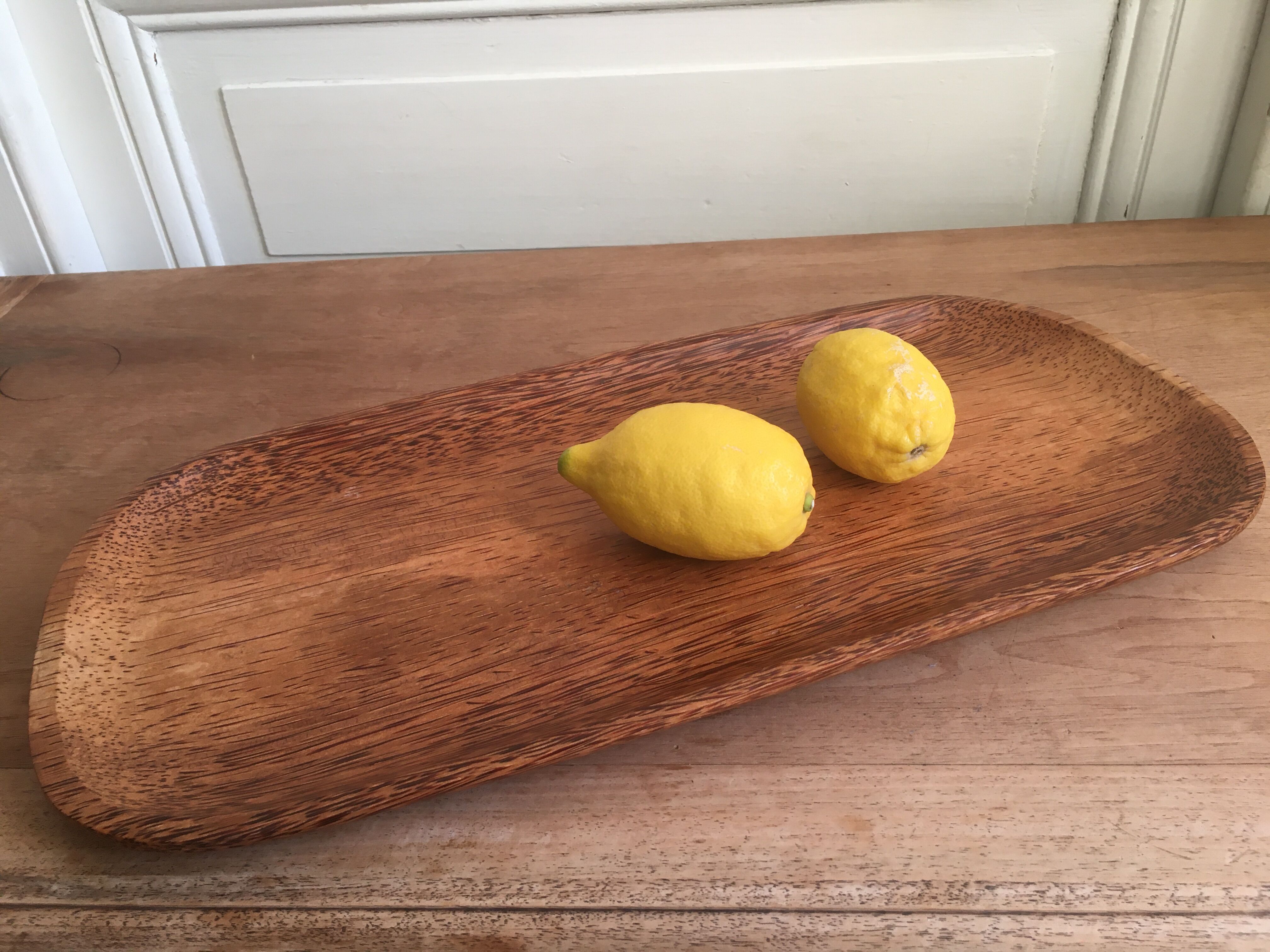 Wooden presentation dish coconut tree