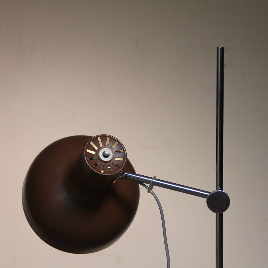 Metal floor lamp produced by Napako around 1970