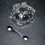Vide-poche mortier et pilon en cristal daum signé design moderniste