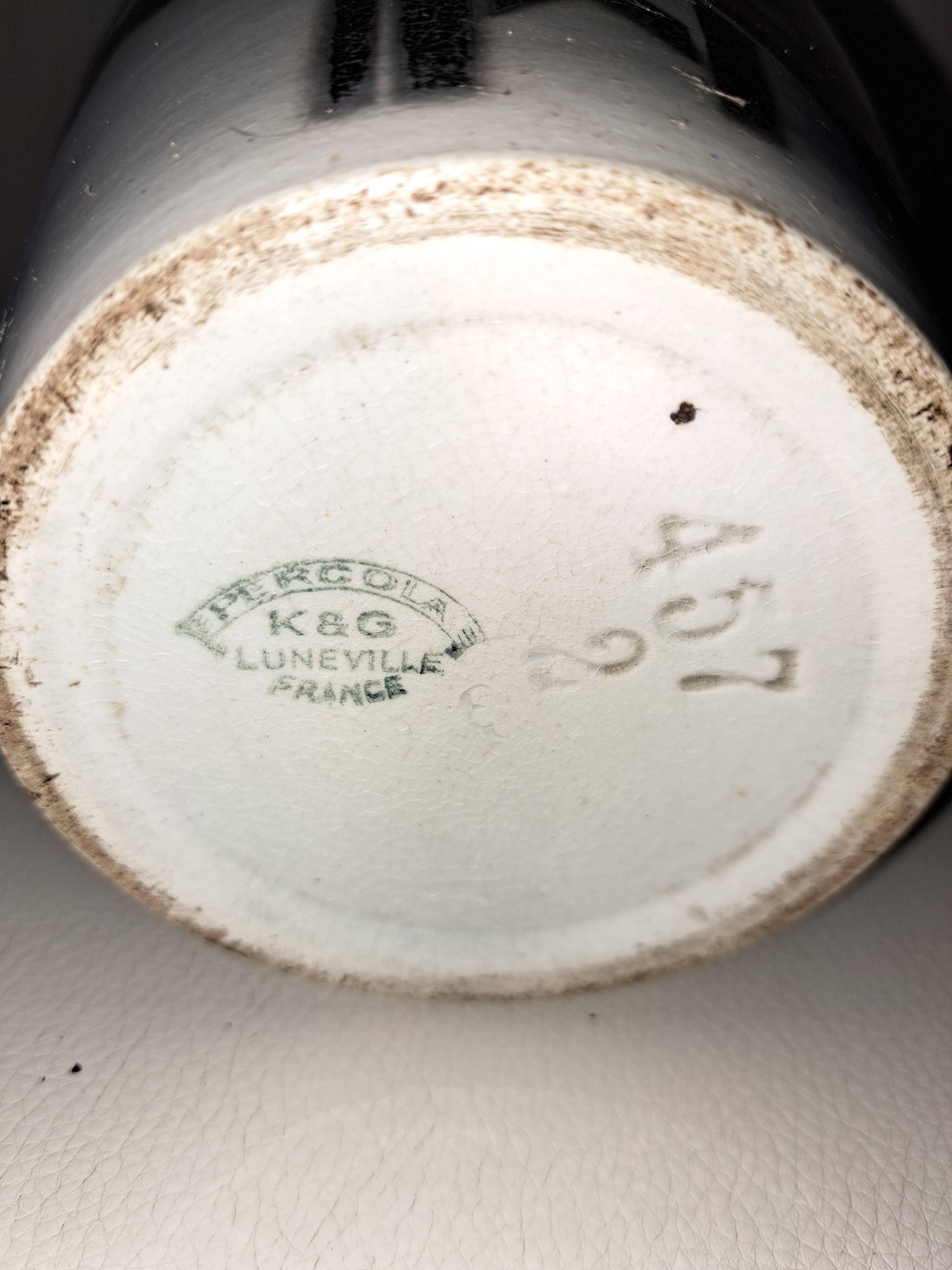 Glazed ceramic vase. Lunéville.