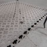 Vintage sculptural steel, (Mategot style) side table, 1950s