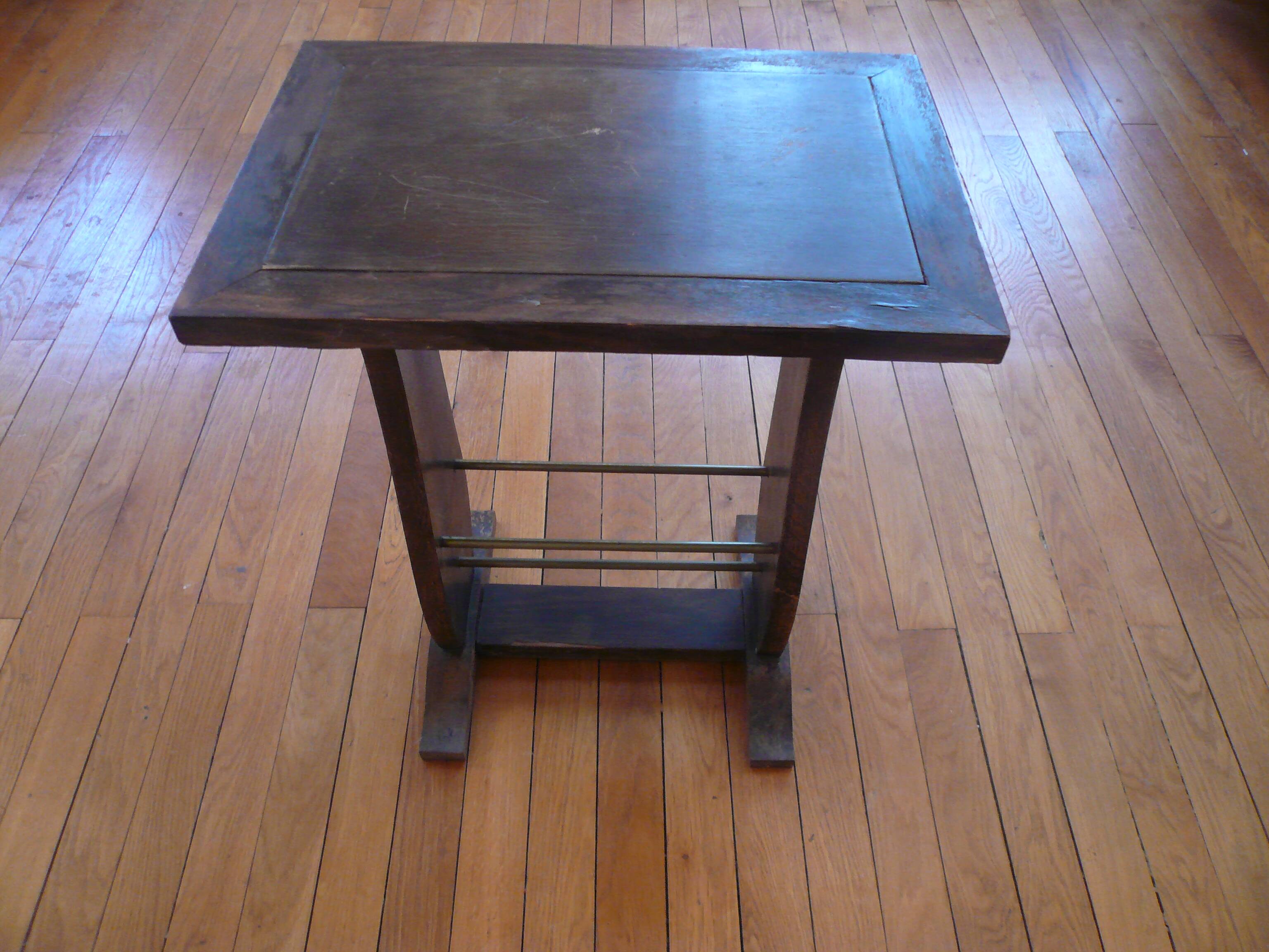 art deco pedestal table to renovate