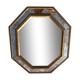 Antique mirror in gilded wood with beveled octagonal shape 72 x 63 cm