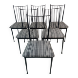 6 original chairs by Colette Gueden, 1950