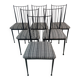 6 chaises originales par Colette Gueden, 1950