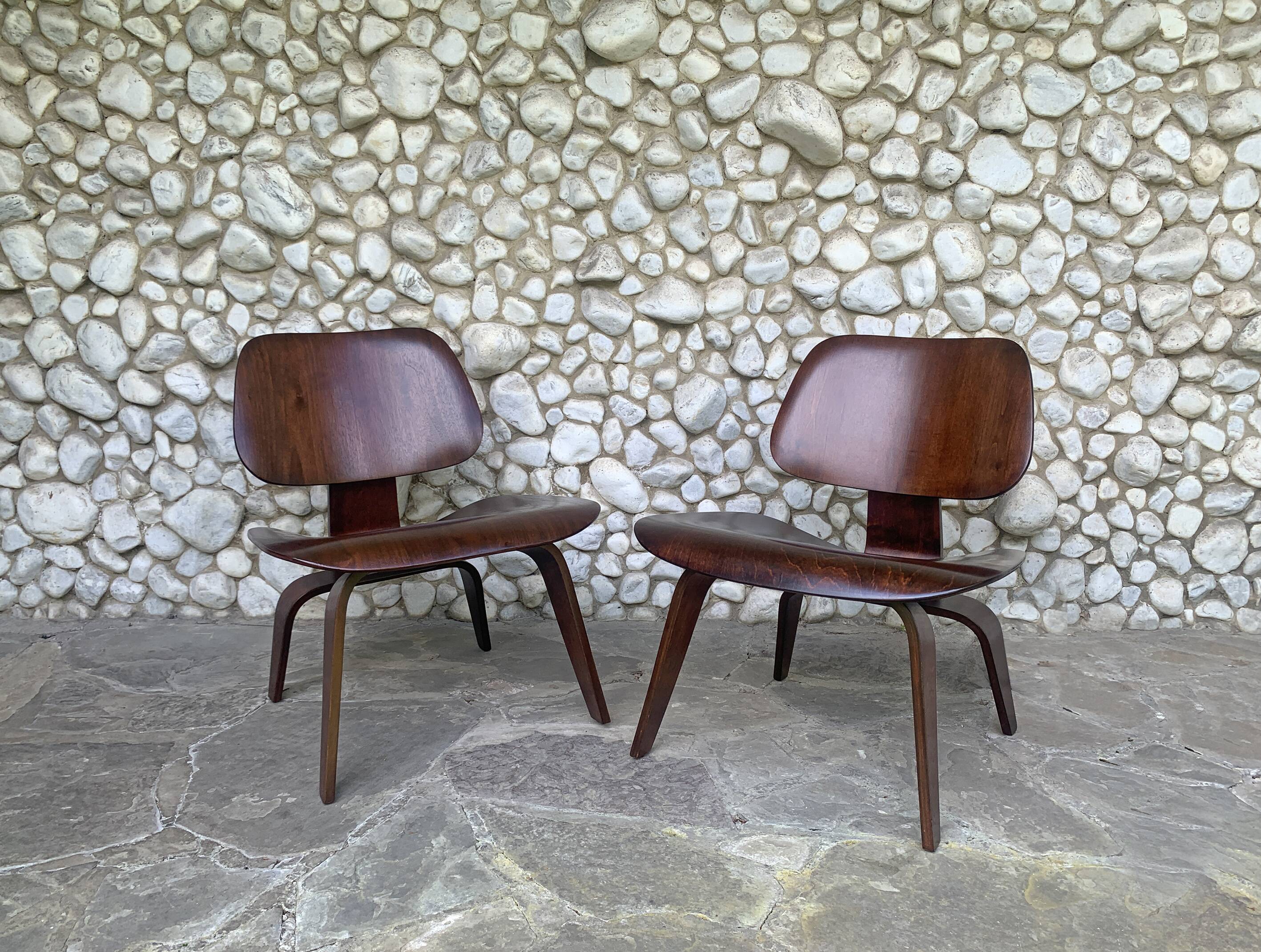 Fauteuil LCW Lounge Eames par Evans / Herman Miller 1950s