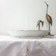 Round flat hollow Limoges FD Chauvigny White golden rose pattern