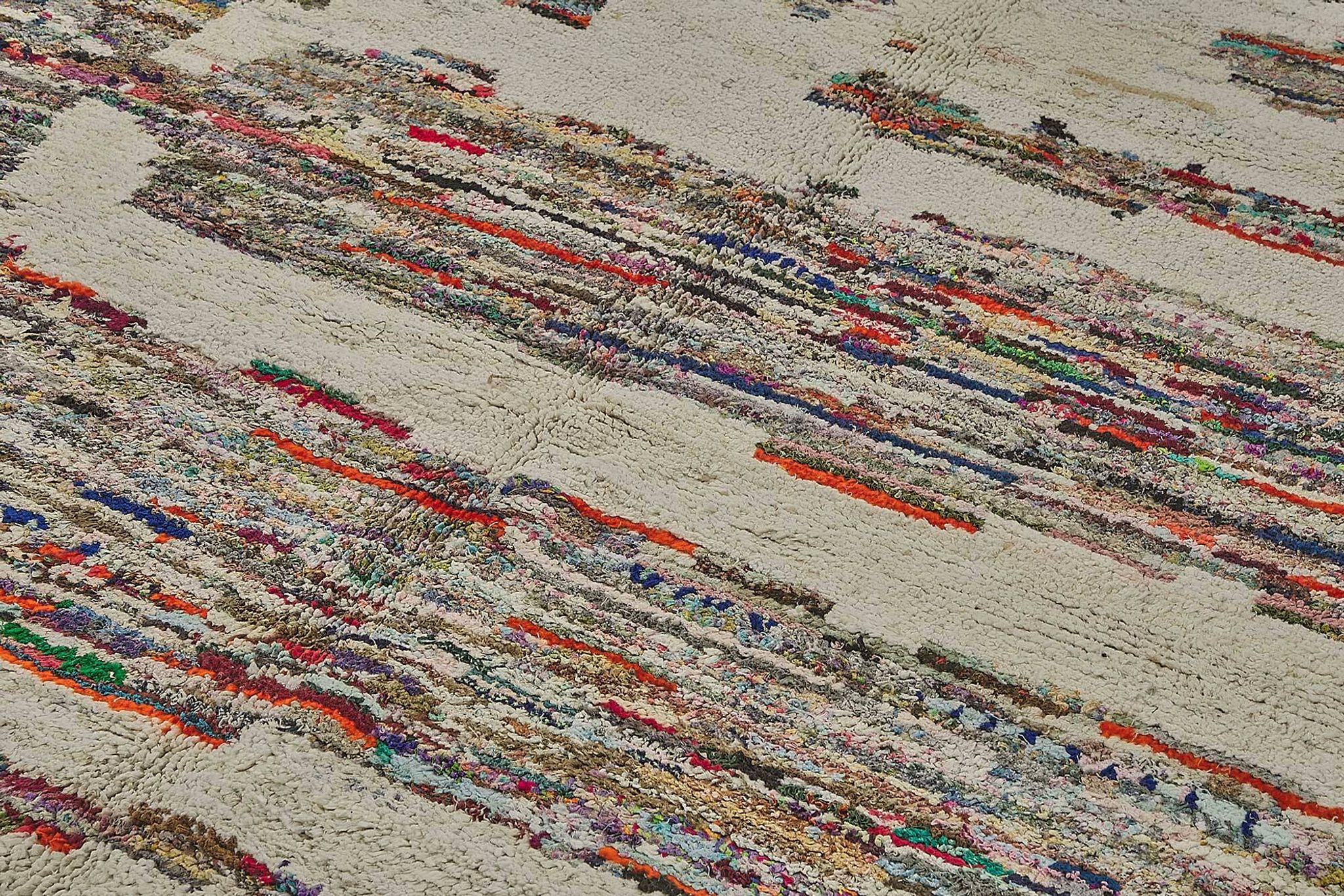 Tapis boho recyclé turc fait main 254 cm x 303 cm