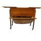 Vintage wooden sewing box/mini commode on wheels