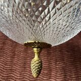 Lustre ancien en bronze dore empire col de cygne