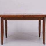 Extendable Nutwood dining table Jindrich Halabala 1960s