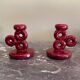 Pair of ceramic candlesticks