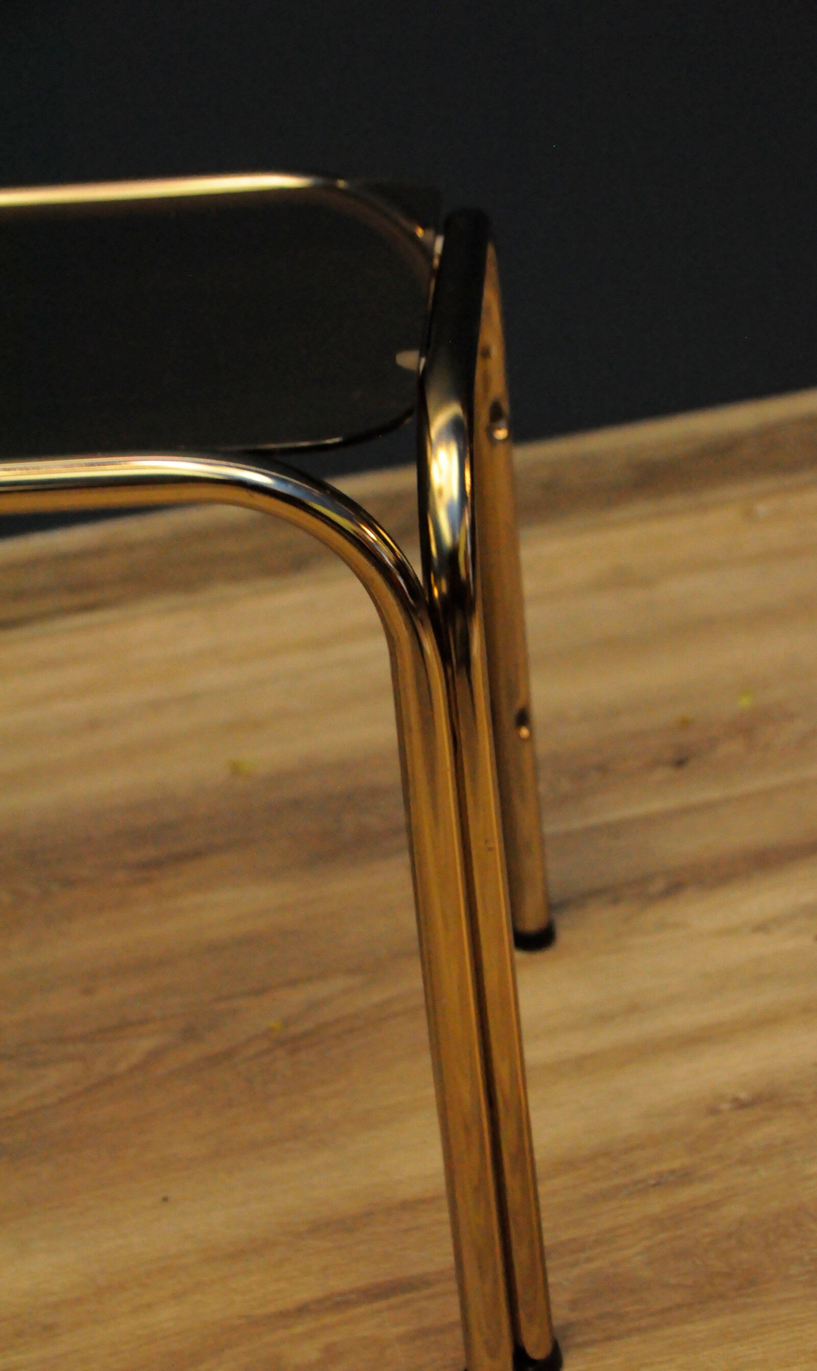 Coffee Table, Smoked Glass and Chrome