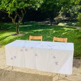 Hand embroidered tablecloth