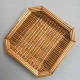 two vintage wicker bowls