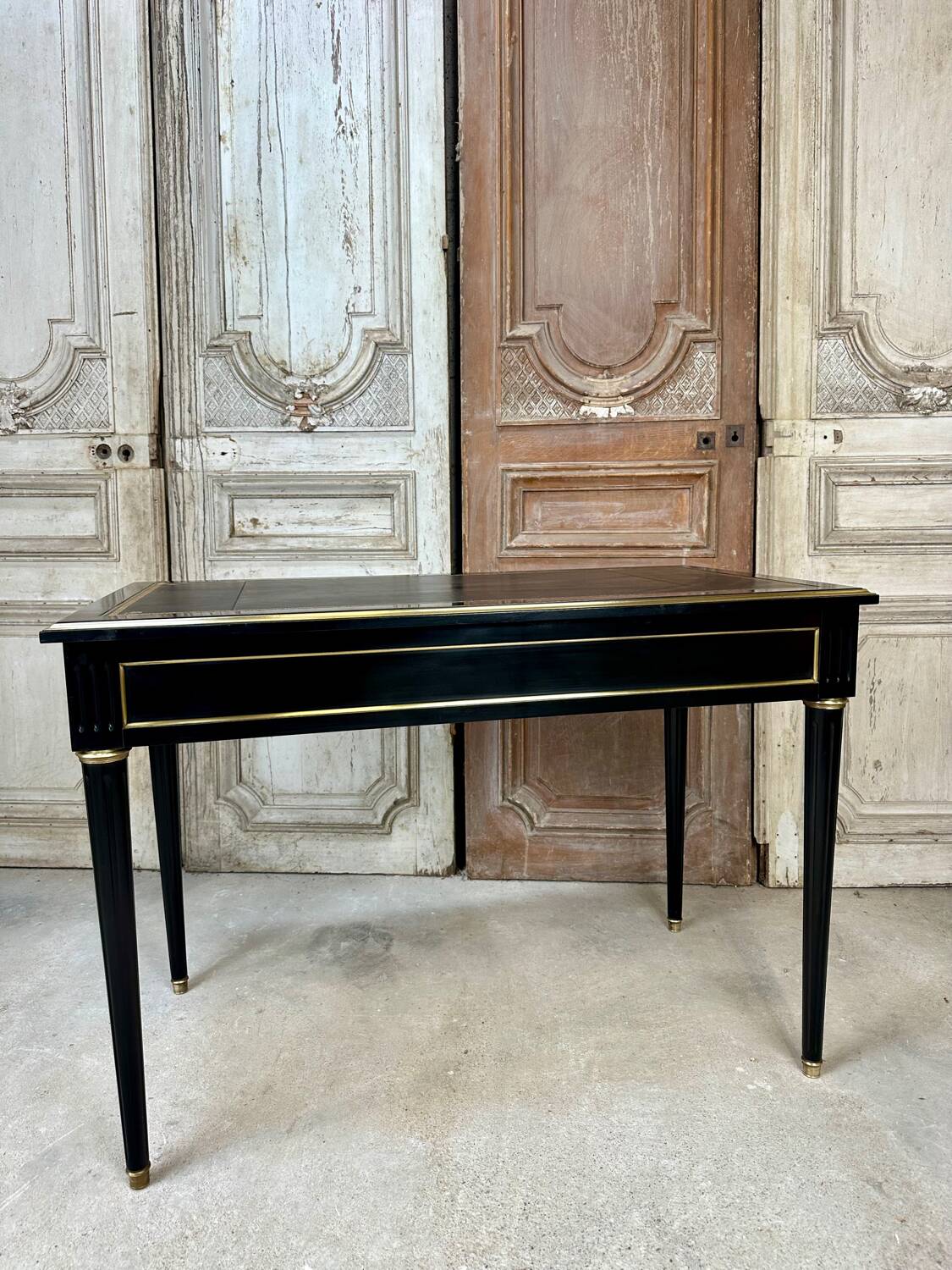 Small black Louis XVI style desk
