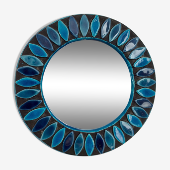 Ceramic mirror 70s diameter 15 cm