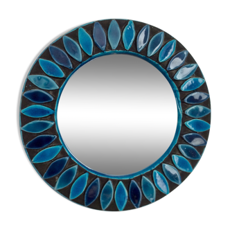 Ceramic mirror 70s diameter 15 cm