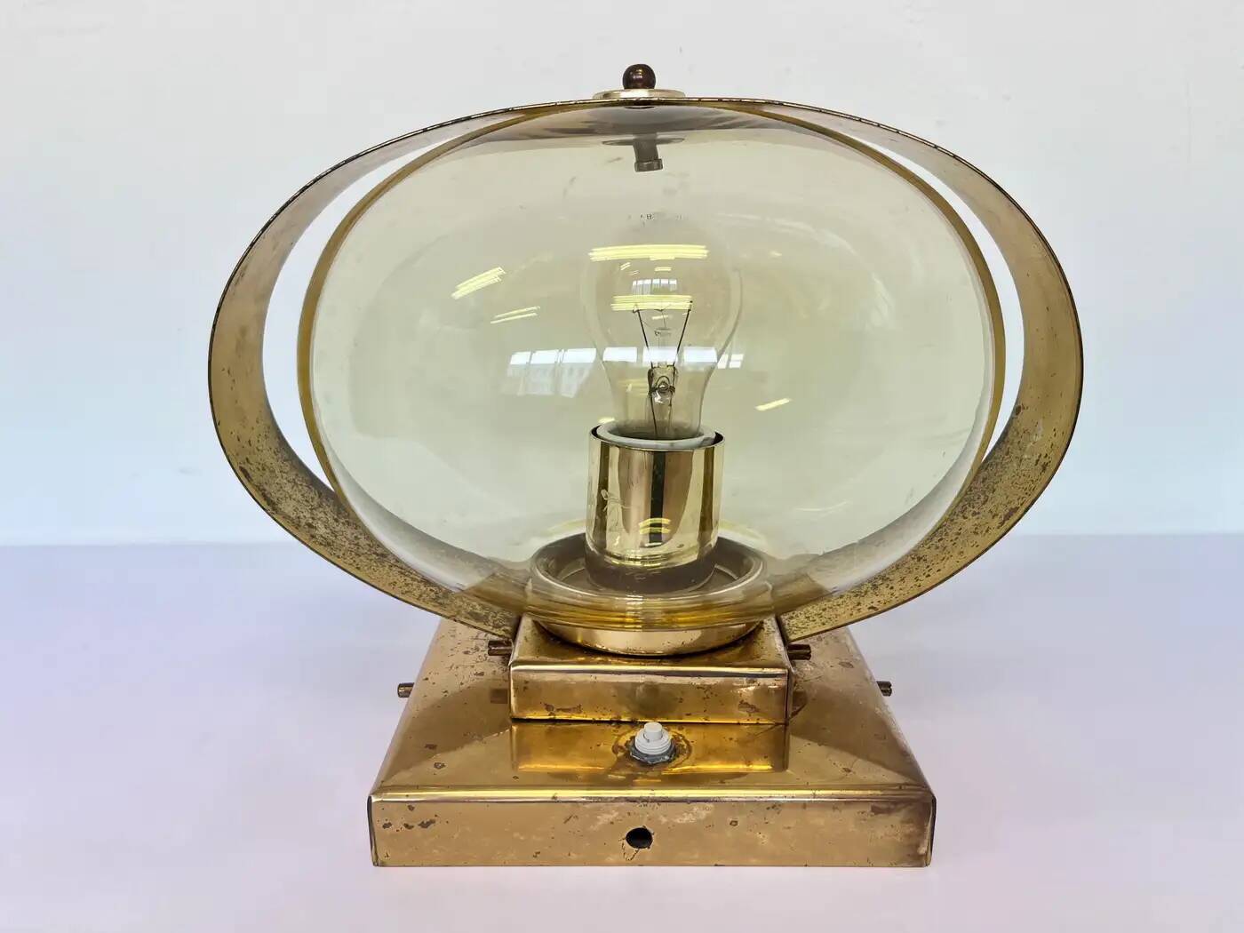 Applique ou lampe de table en or Preciosa / Kamenický Šenov, années 1970