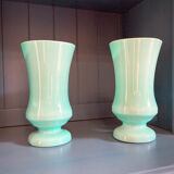 Set of Art-Deco opaline vases