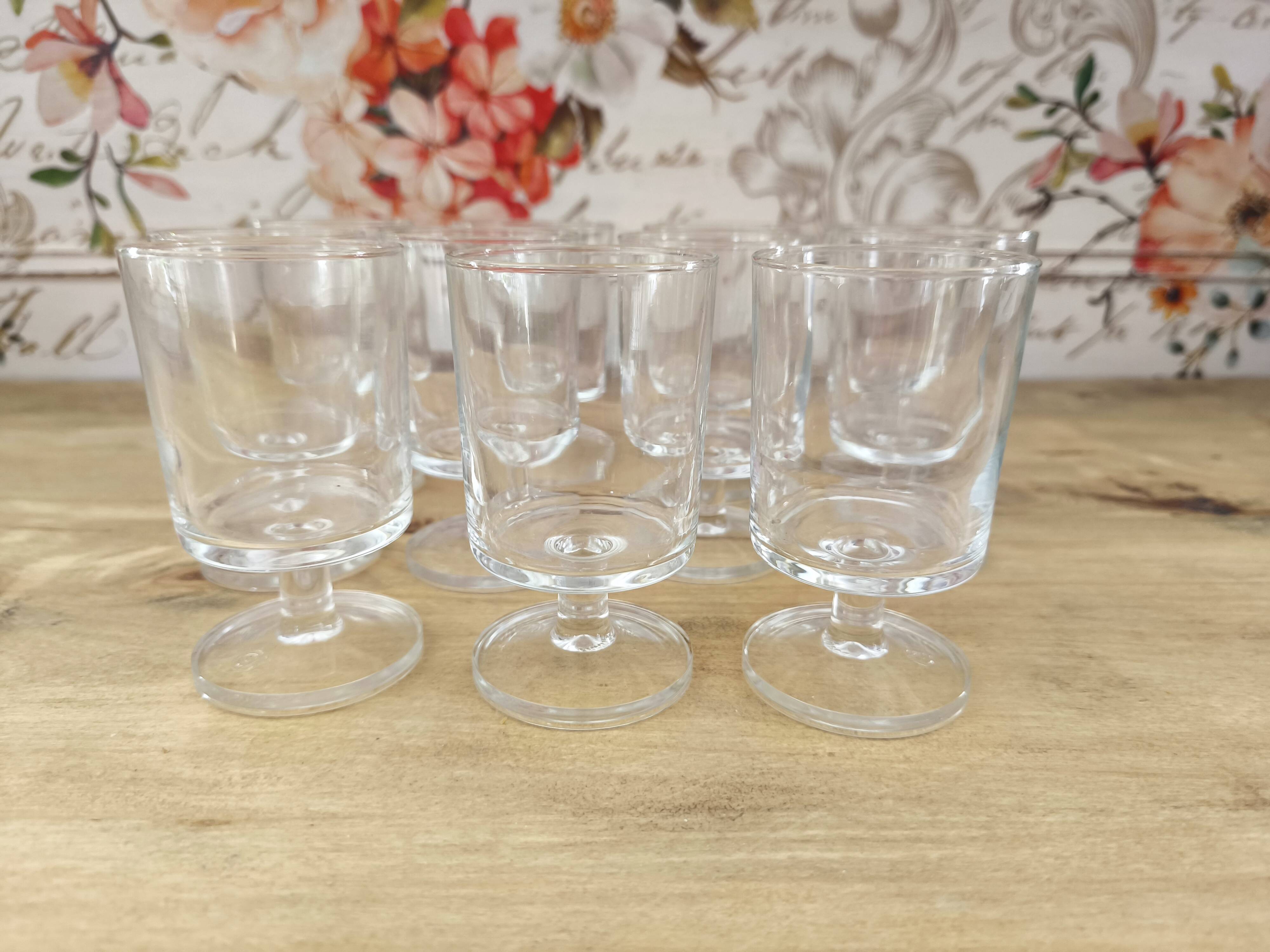 Set of 11 vintage Luminarc wine glasses, Sweden model, transparent, 10cl