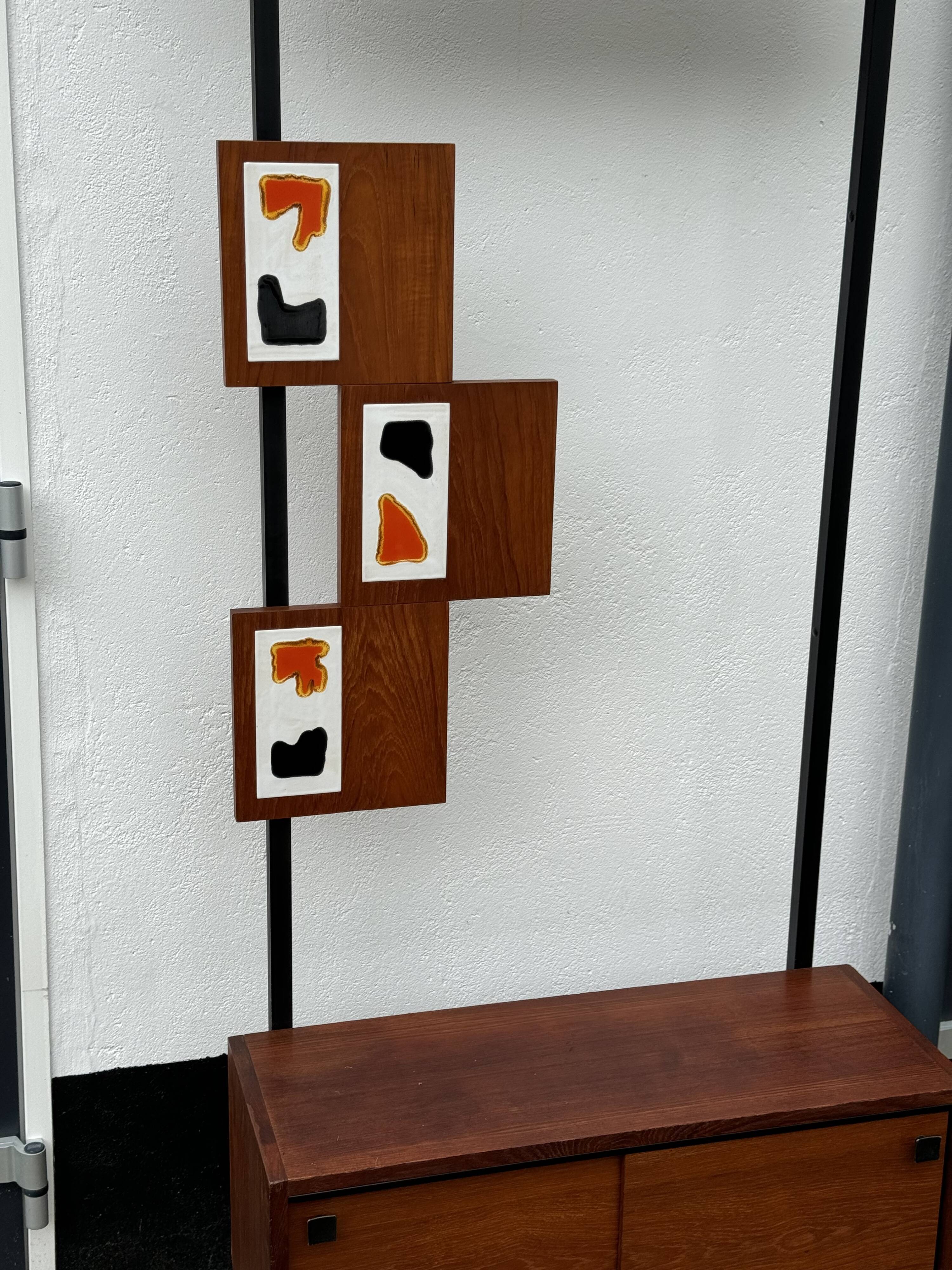 MCM Vintage Teak Coat Rack with Storage Unit
