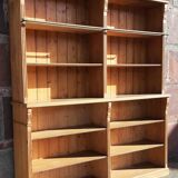 Pine bookcase (251 x 49 x height 288 cm)