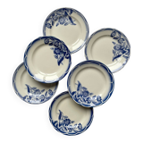 6 dessert plates Sarreguemines Digoin Model André