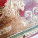 Venetian wooden top, red and gold, vintage, 50s