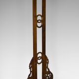 Wardrobe with Asian coat made of wood carved with dragons