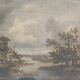 Oil Painting on Canvas Countryside Landscape School XIX - Signed C. Rougeot 18