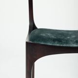 4 chaises en bois et velours Gibelli Giuseppe