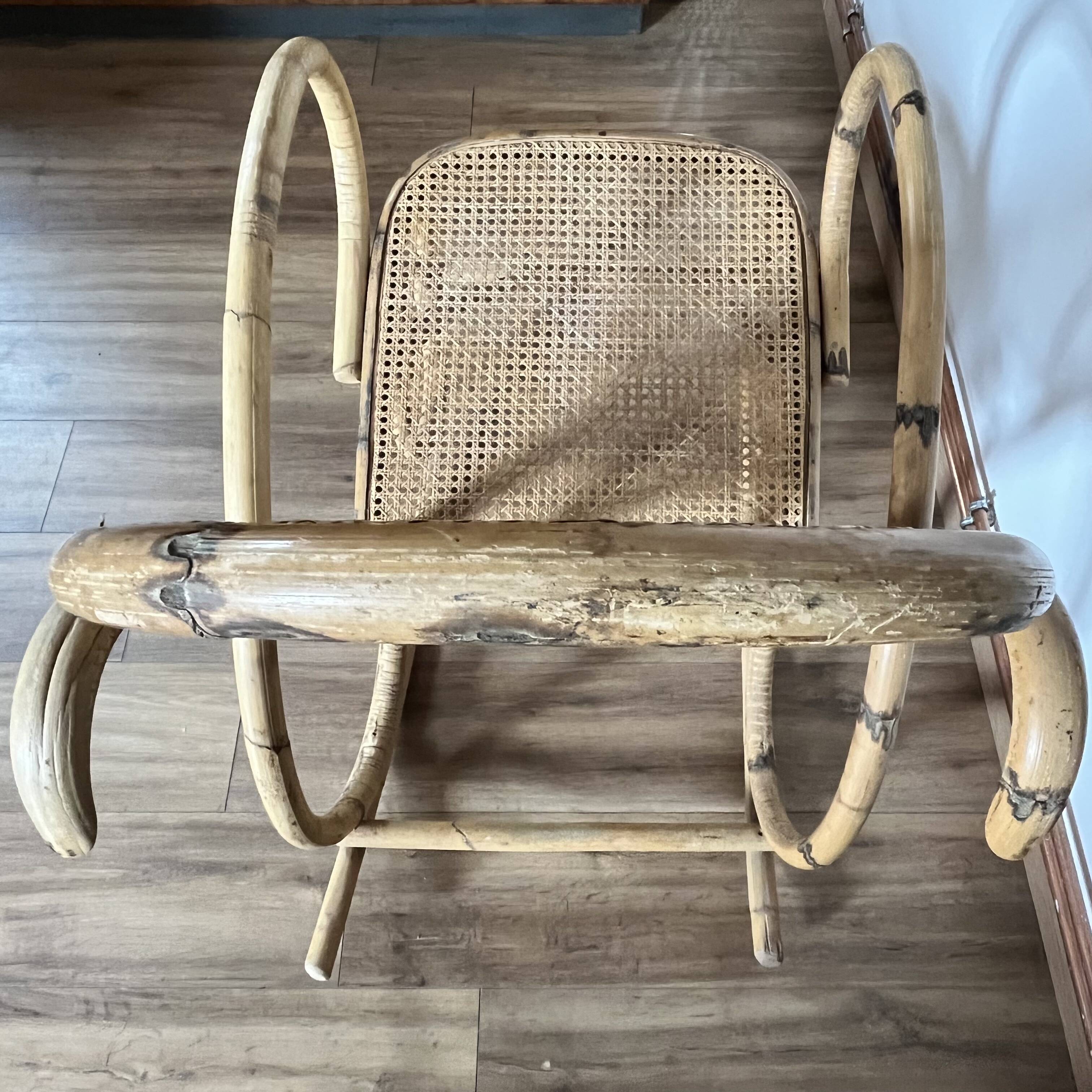 Adult model rattan rocking chair