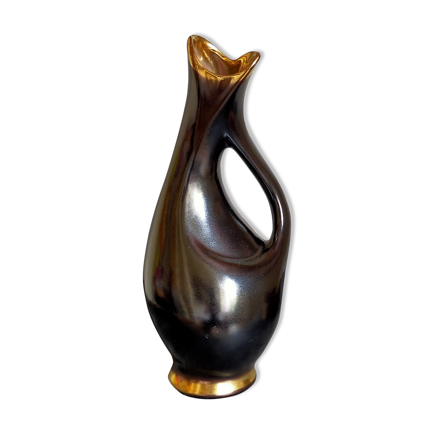 Soliflore vintage ceramic freeform