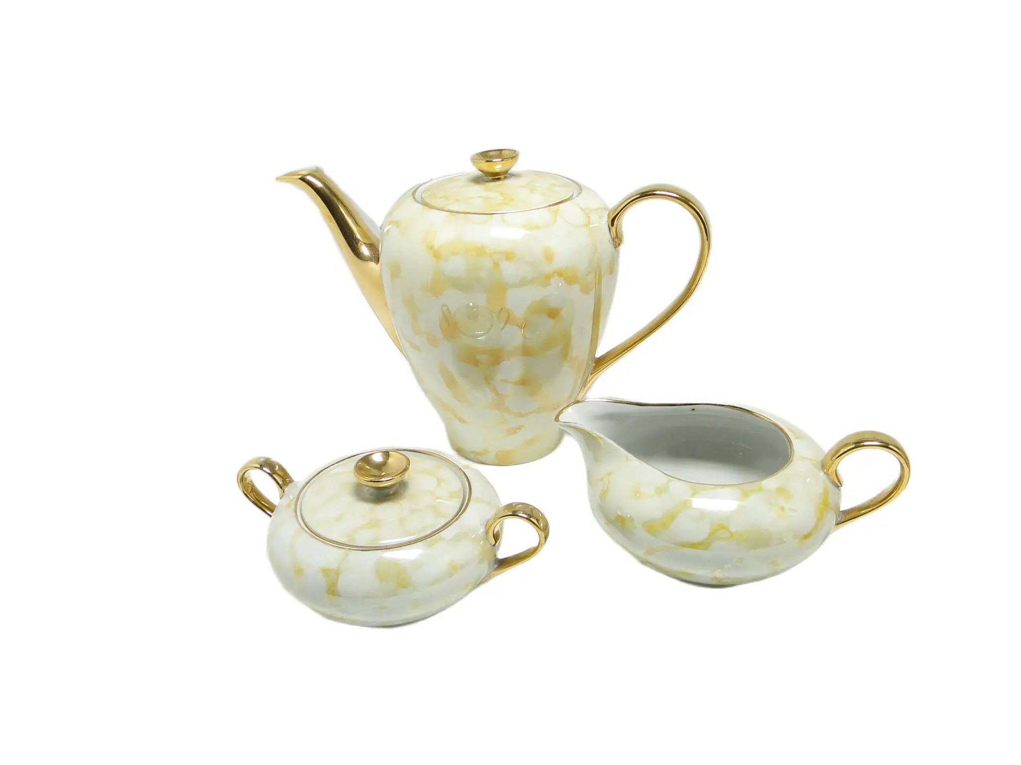 Julita creamer and sugar bowl set, modernism, porcelain, Wawel, Poland, 1970s.