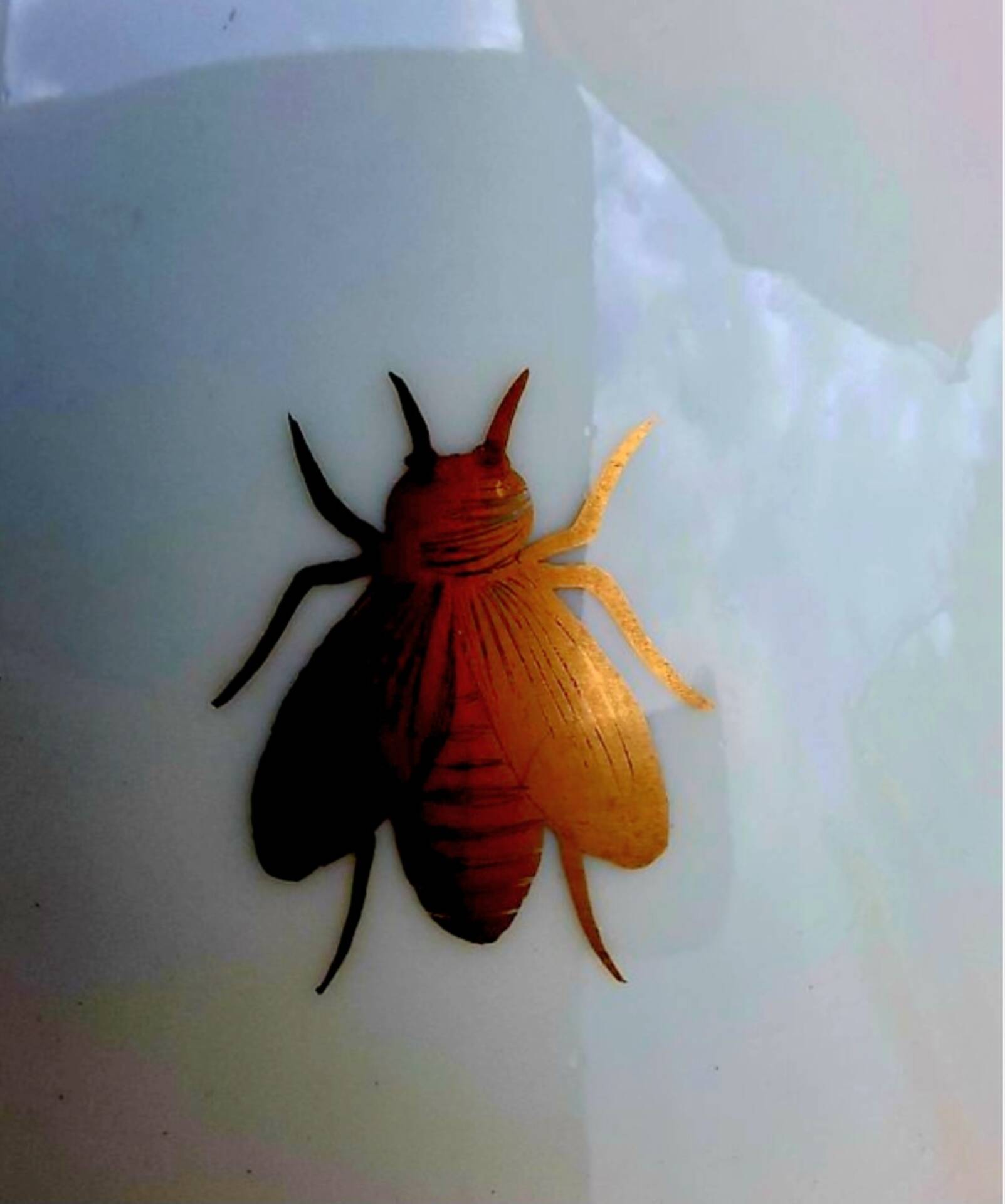 Soupière porcelaine Empire époque Napoléon Ier décor d'abeille dorée