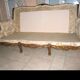 Solid wood and fabric sofa