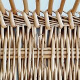 Basket or washer rattan openwork woven bench