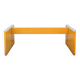 Bureau amovible en frêne et aluminium Italie années 60