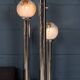 Vintage 20thc italian chrome & glass floor lamp by mazzega c.1970