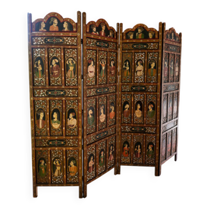 Paravent ancien indo-oriental