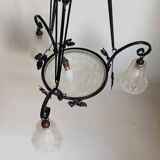 Degué 4-light Art Deco chandelier Width 62 cm Height 93 cm