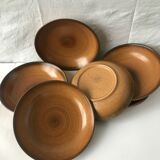 6 vintage sandstone plates