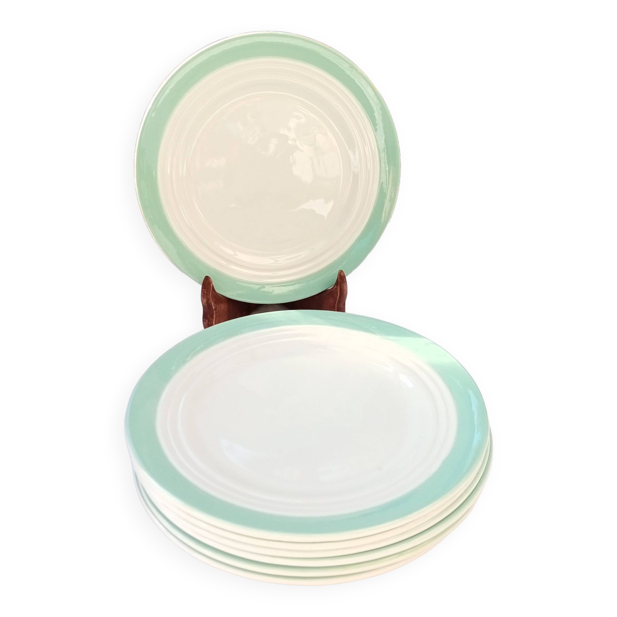 7 assiettes à dessert St Amand
