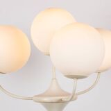 Large floor lamp, 4 branches finished with opalines, by Eva Renée Nele for Temde Leuchten 1960