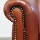 Cowhide Leather Club Armchair in a Cognac Color
