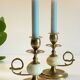 BOUGEOIRS Vintage Onyx Marble and Brass