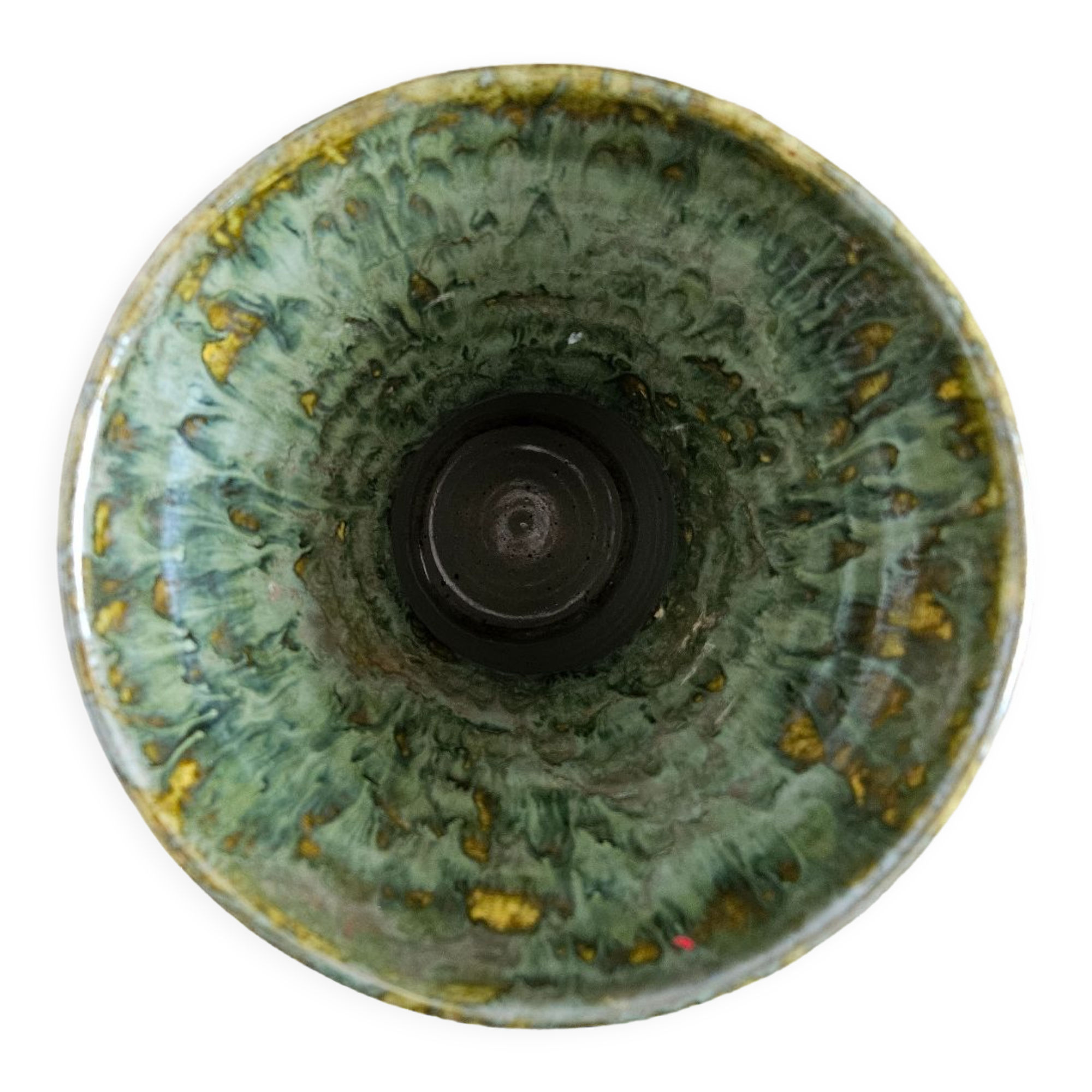 Vase vert olive et fat lava crème chantrier sauzelles