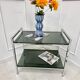 Vintage chrome and smoked glass serving trolley